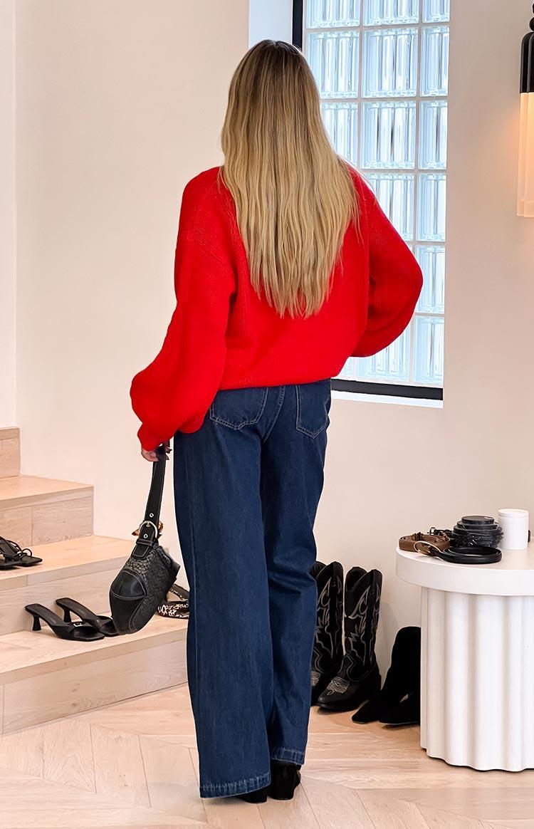 Lenny Dark Blue Denim Flare Jeans Girls Product Image