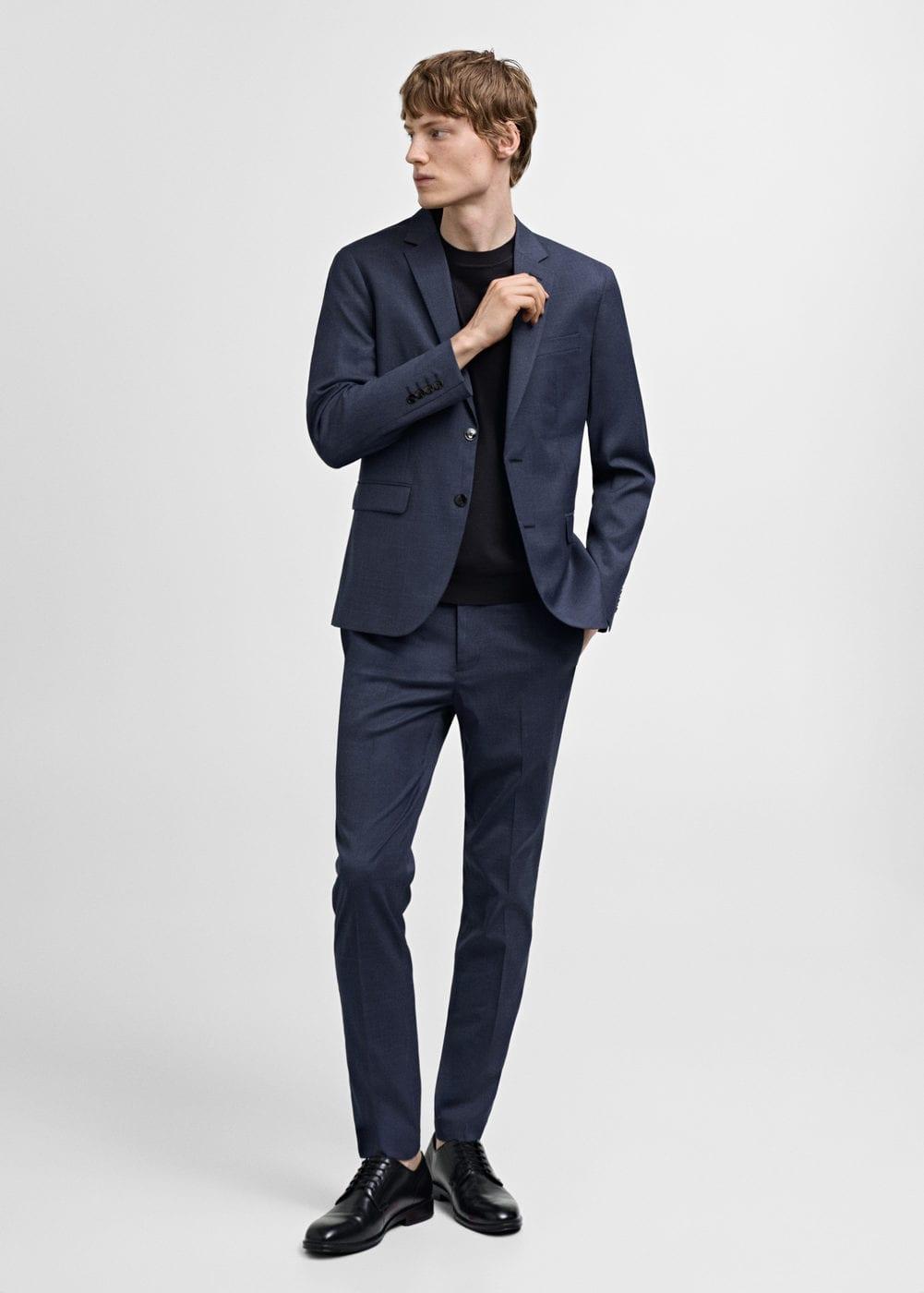 Super slim-fit suit jacket in stretch fabric - Men | MANGO USA Product Image