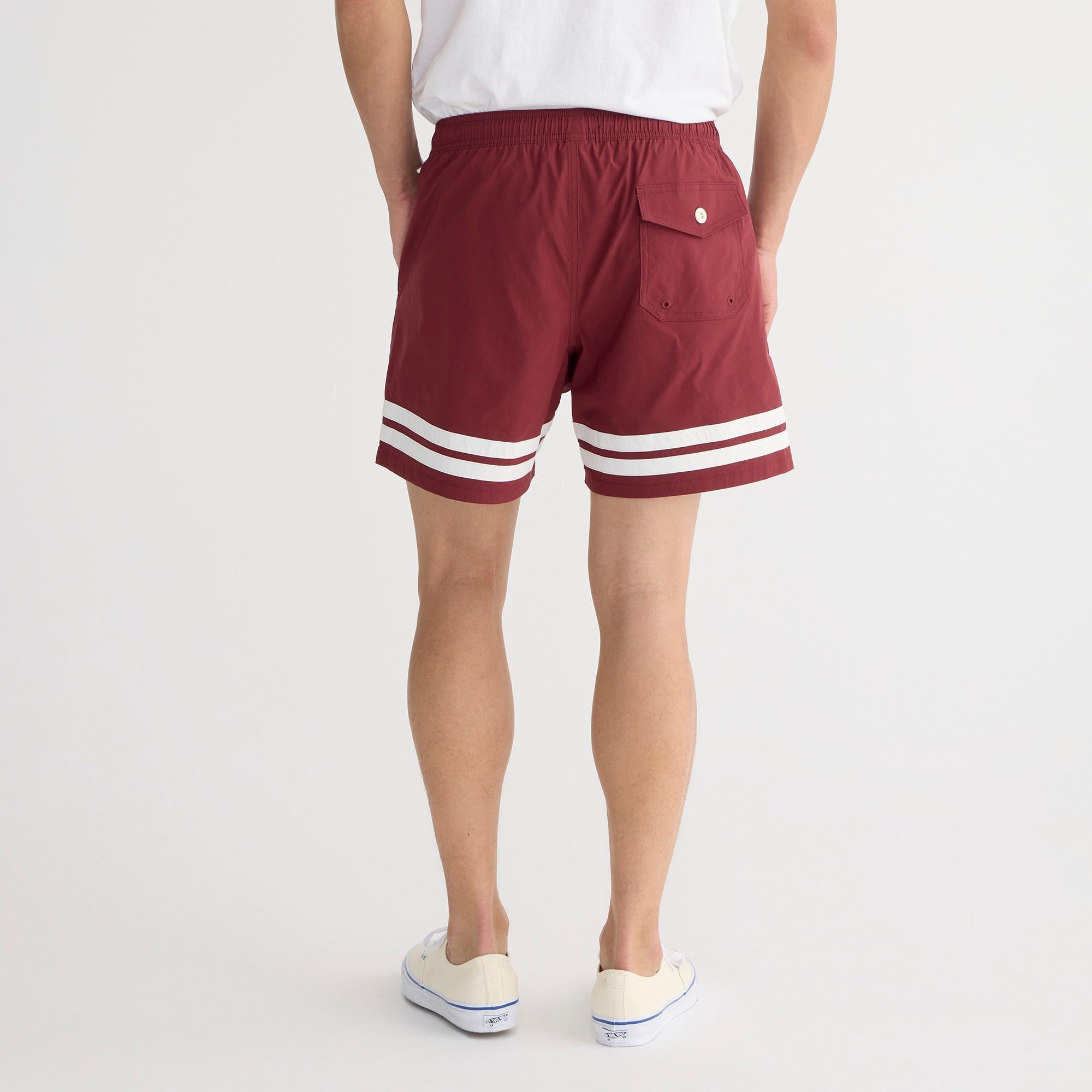 6" stretch swim trunk in stripe with ECONYL® nylon Product Image