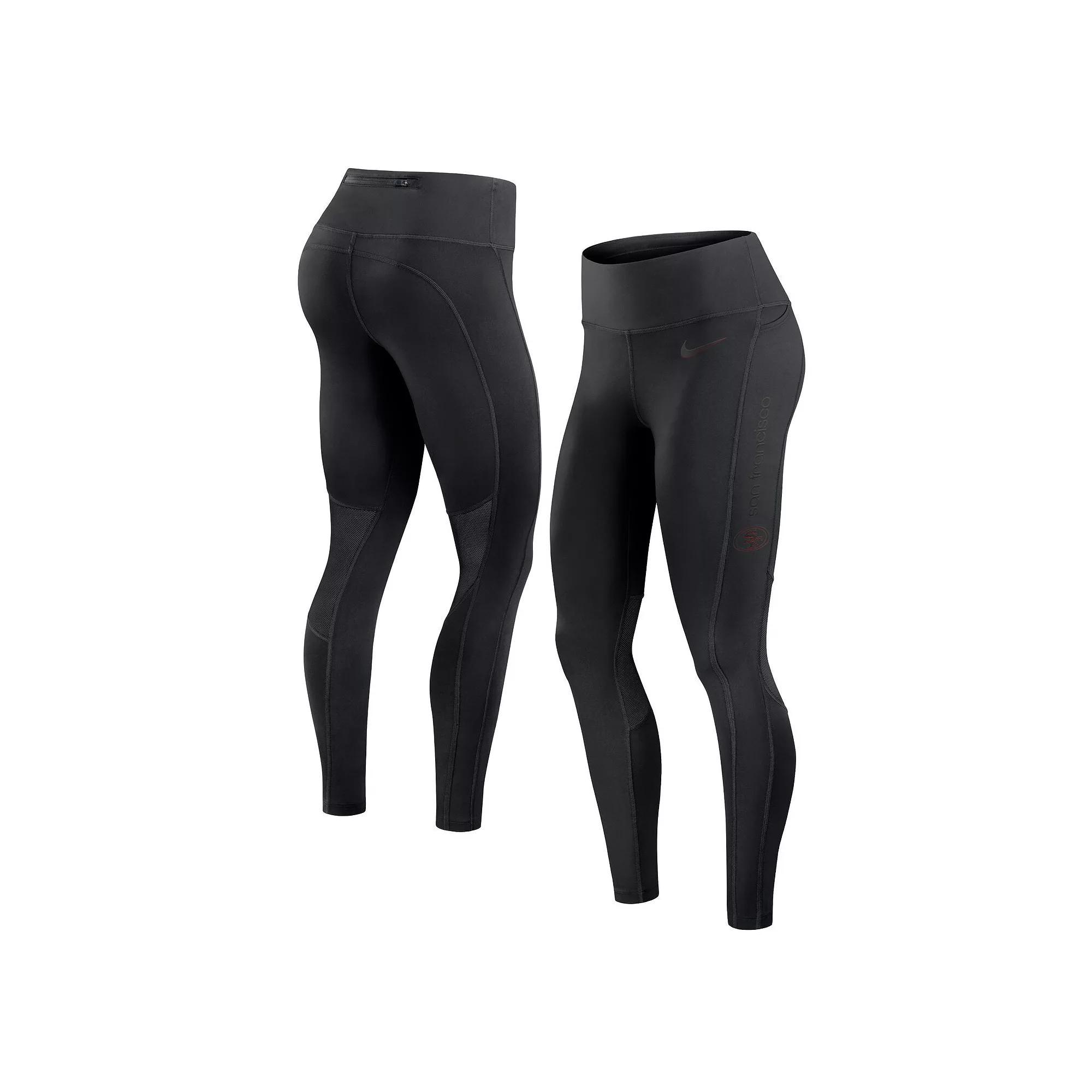 Women's Nike Black San Francisco 49ers Performance Leggings, Size: Medium Product Image