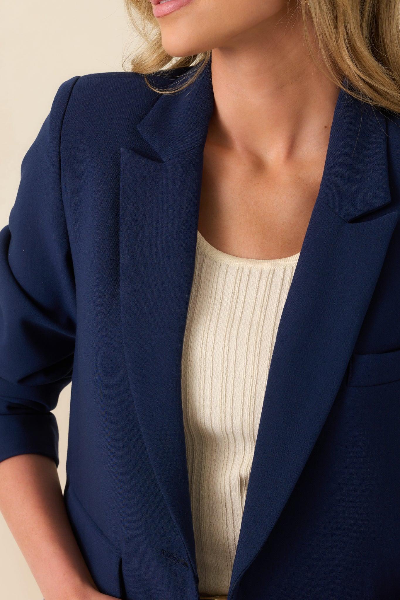 Running Around Navy Blazer Product Image