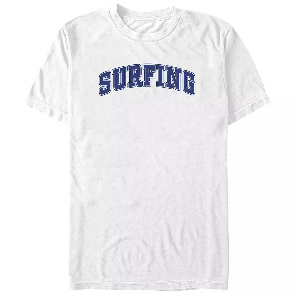 Big & Tall Surfing Graphic Tee, Men's, Size: 3XB, White Product Image