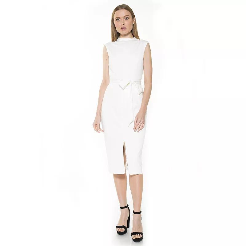 Women's ALEXIA ADMOR Fara Front-Slit Sheath Dress, Size: 6, Bright Blue Product Image