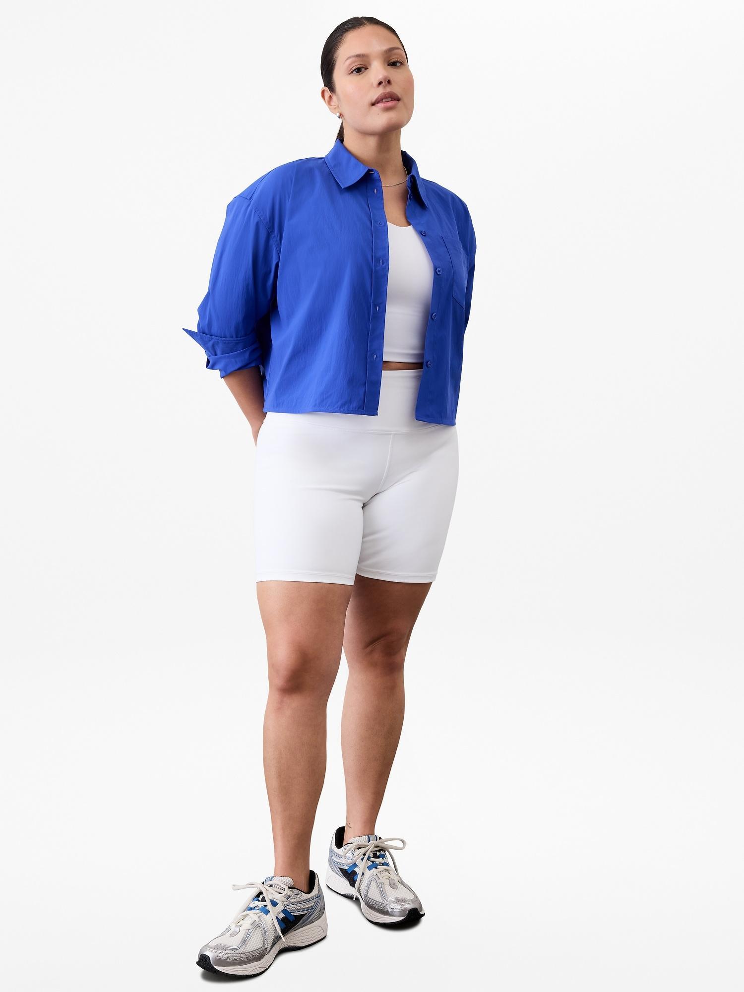Midday Cropped Poplin Shirt Product Image
