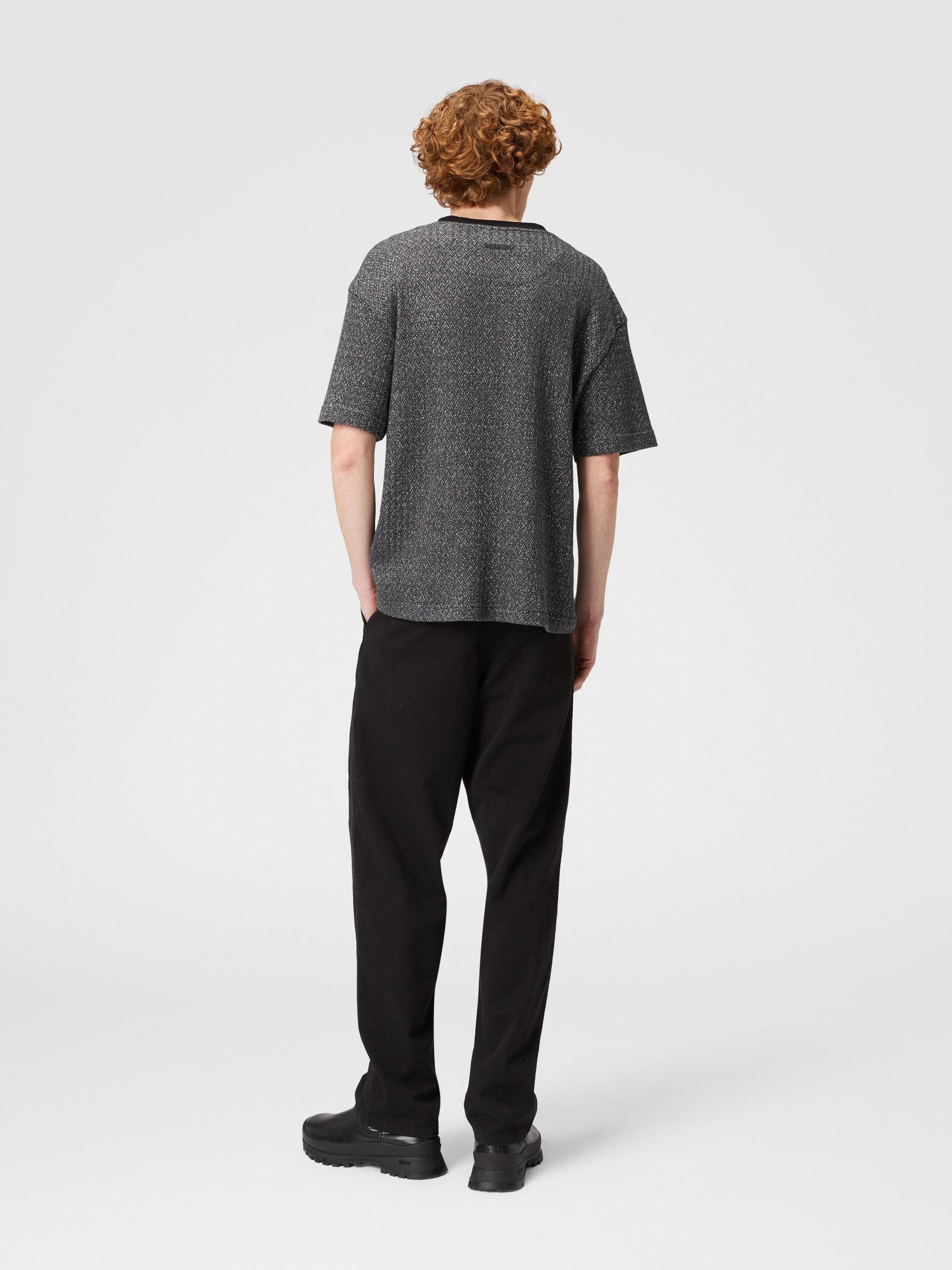 Lamé zig zag cotton and viscose T-shirt Product Image