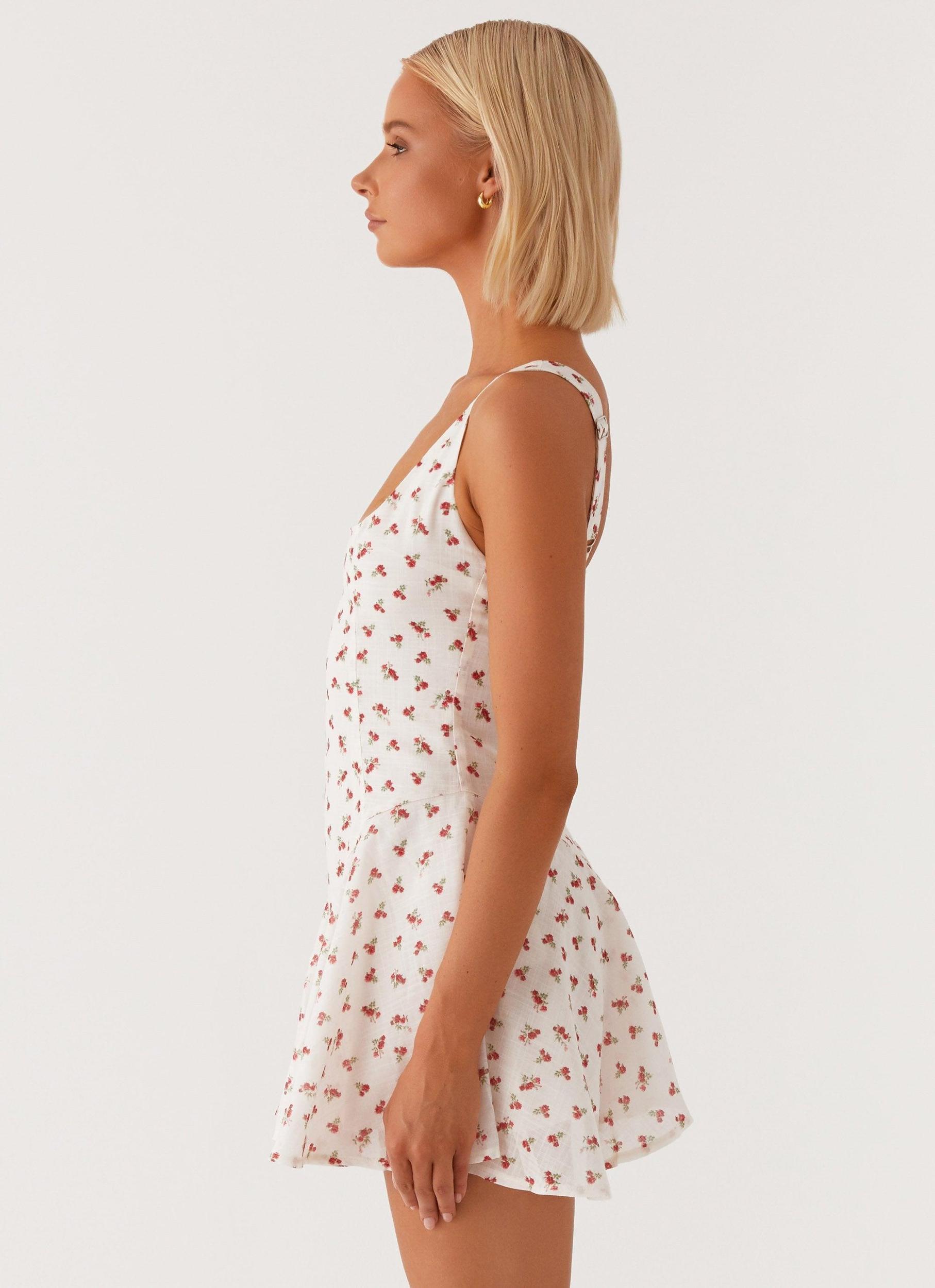 Kiva Mini Dress - Red Ditsy Floral Product Image