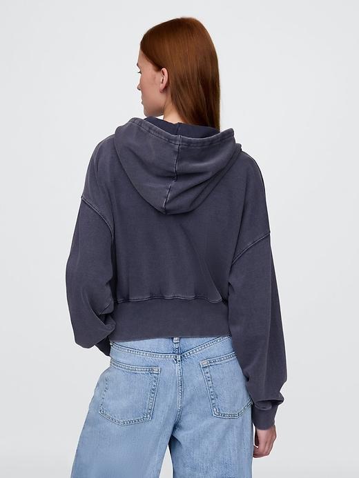 Heavyweight French Terry Oversized Zip Wedge Hoodie Product Image