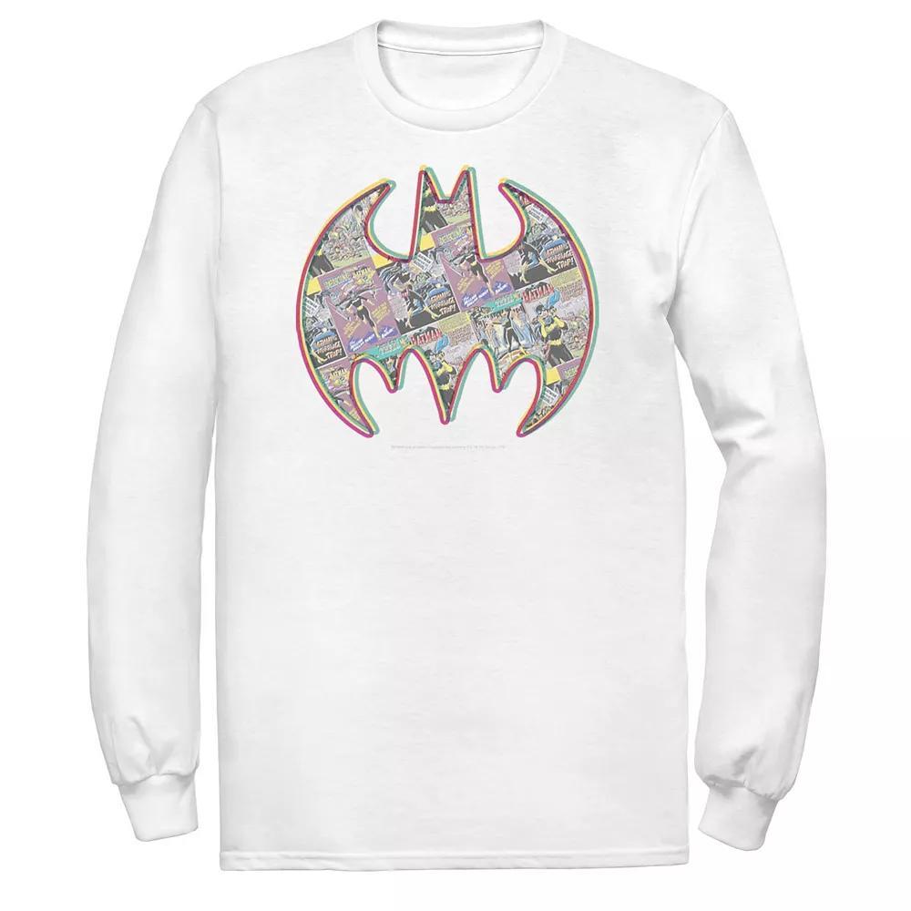 Men's DC Comics Batman Neon Comic Cover Logo Tee, Size: XL, White Product Image