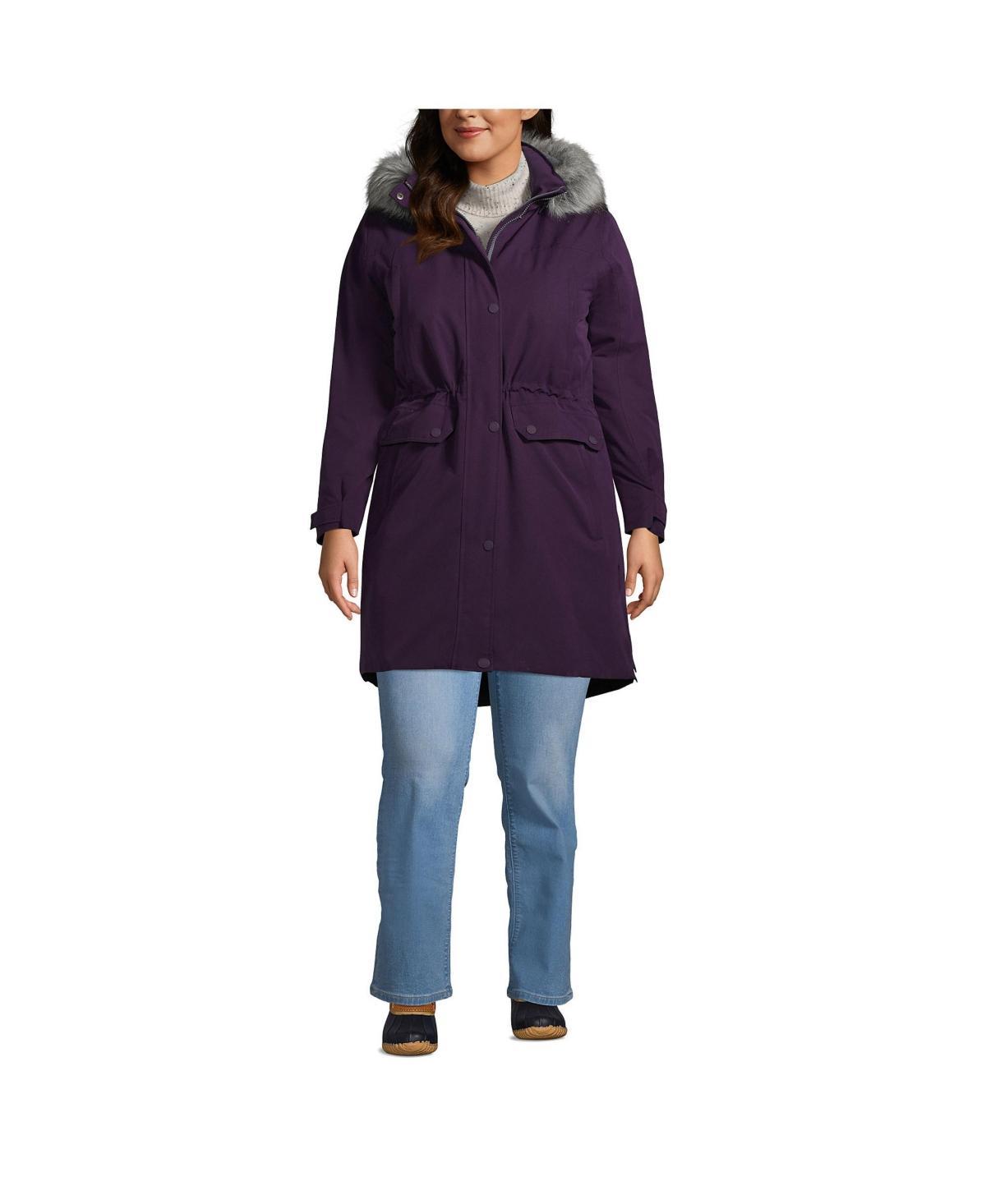 Plus Size Lands' End Expedition Down Waterproof Winter Parka, Women's, Size: 3XL, Black Product Image