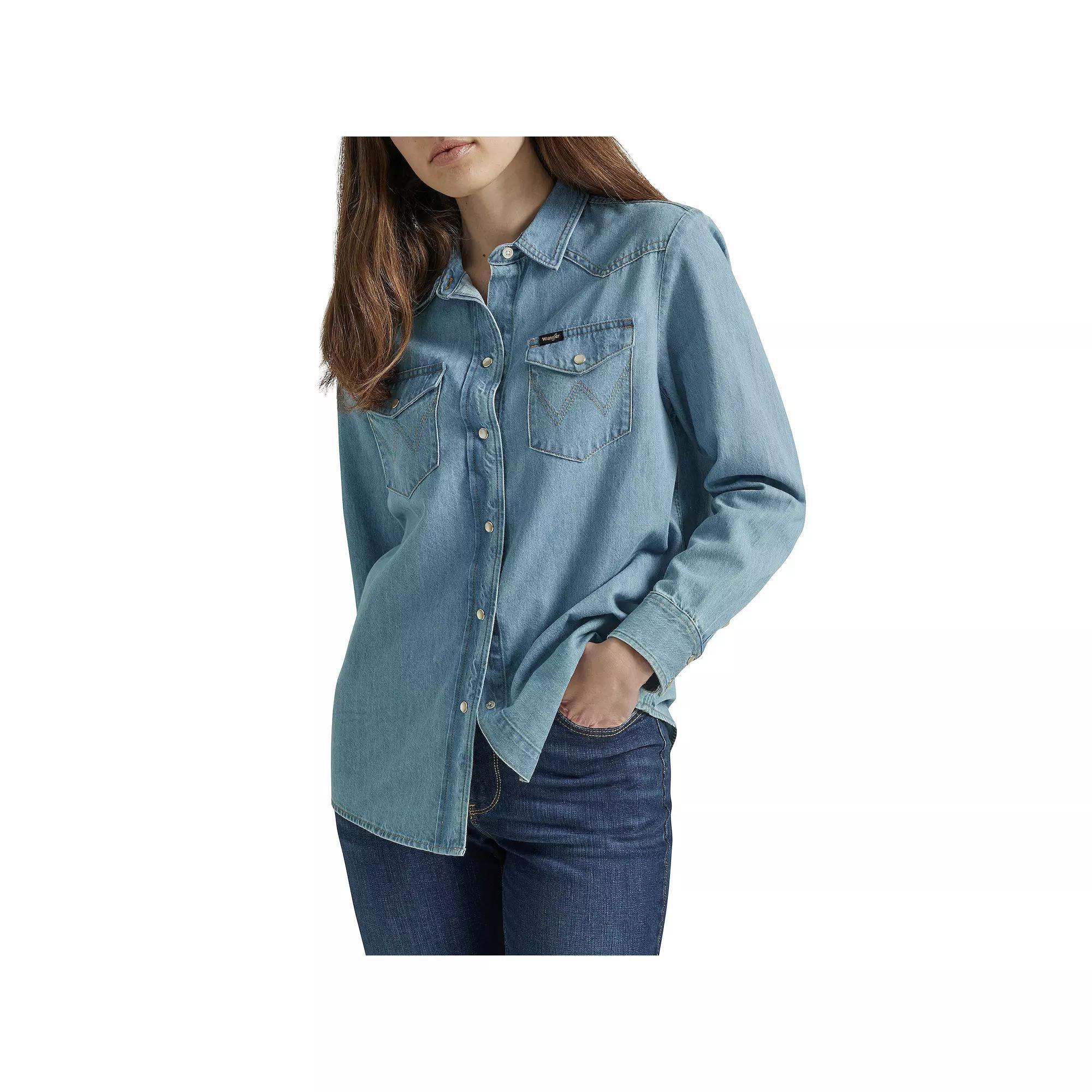 Womens Wrangler Boyfriend Shirt Product Image