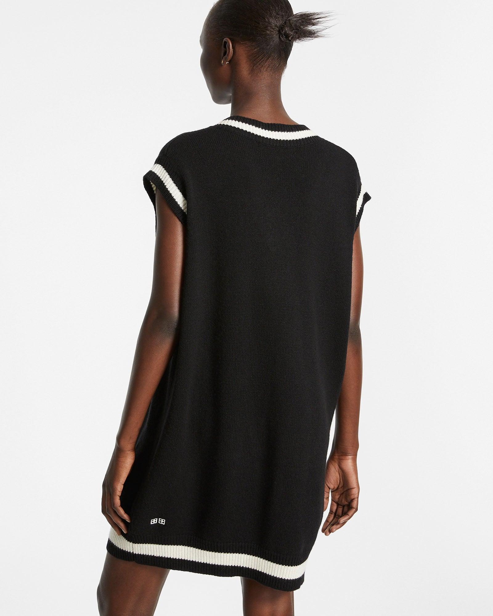 CROSS DOLLAR KNIT DRESS BLACK Female Product Image