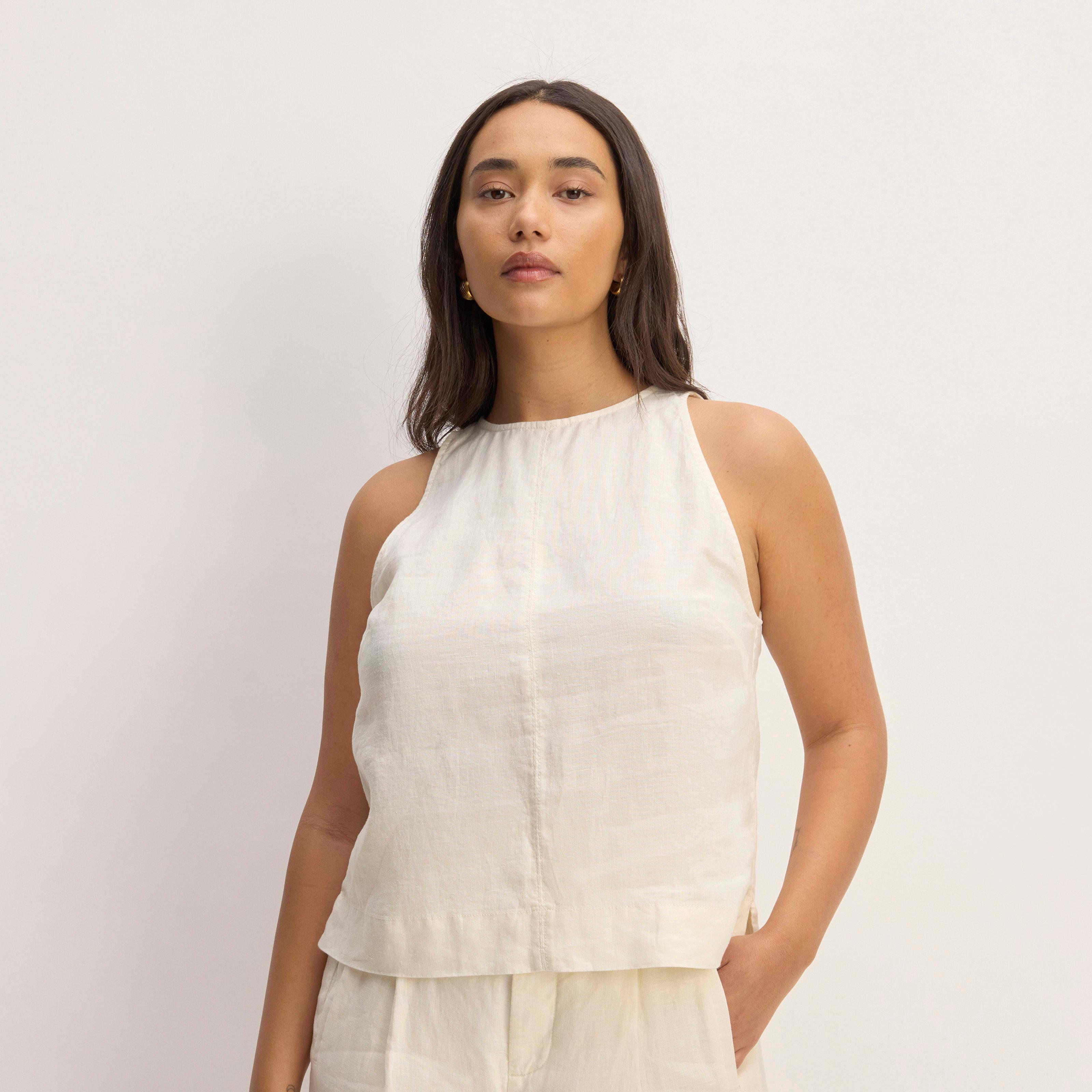 The Linen High-Neck Tank Product Image