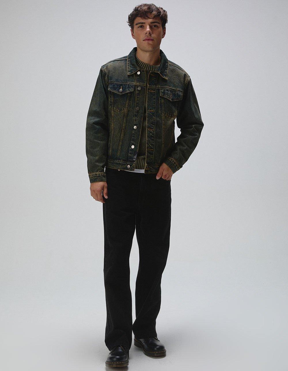RSQ Mens Overdye Denim Trucker Jacket Product Image