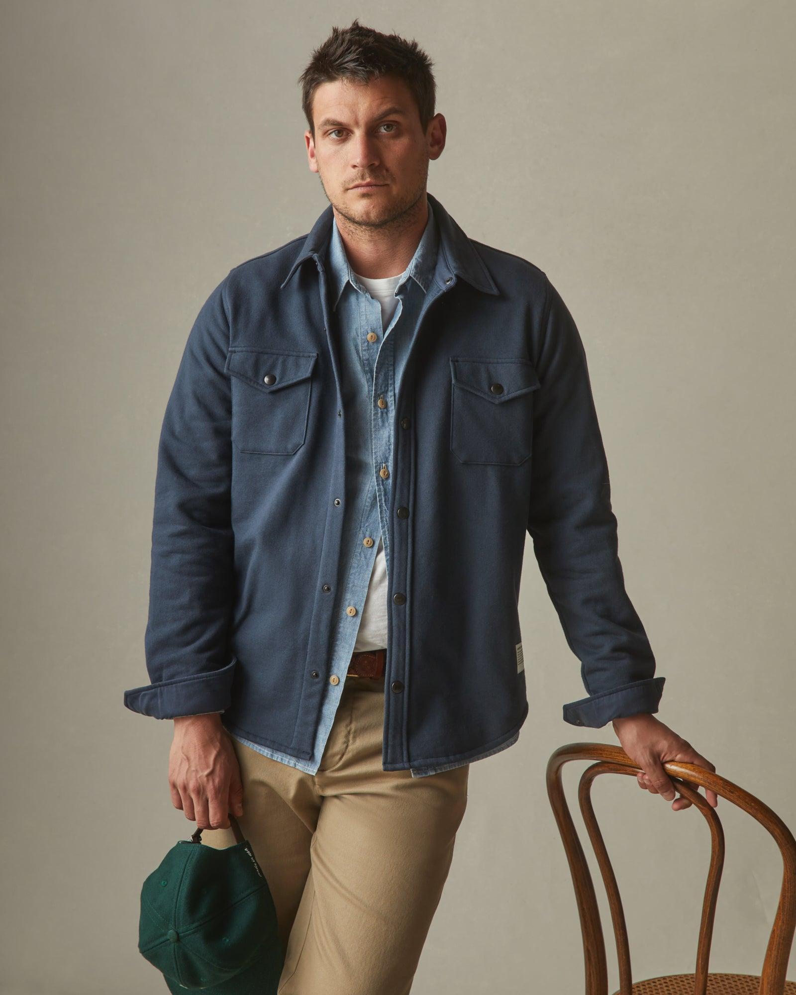 Unisex Redwood Fleece Overshirt - Heritage Navy Product Image