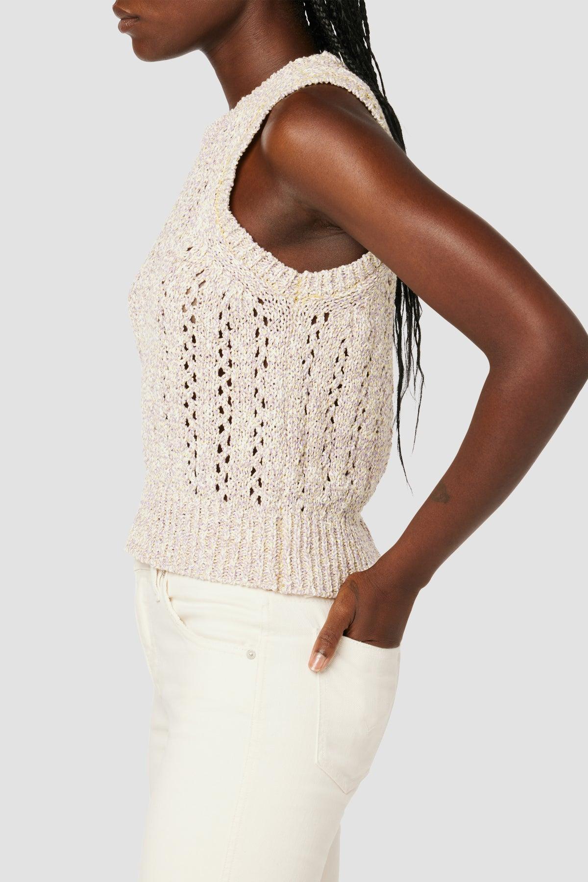 Crewneck V-Stitch Sweater Tank Female Product Image