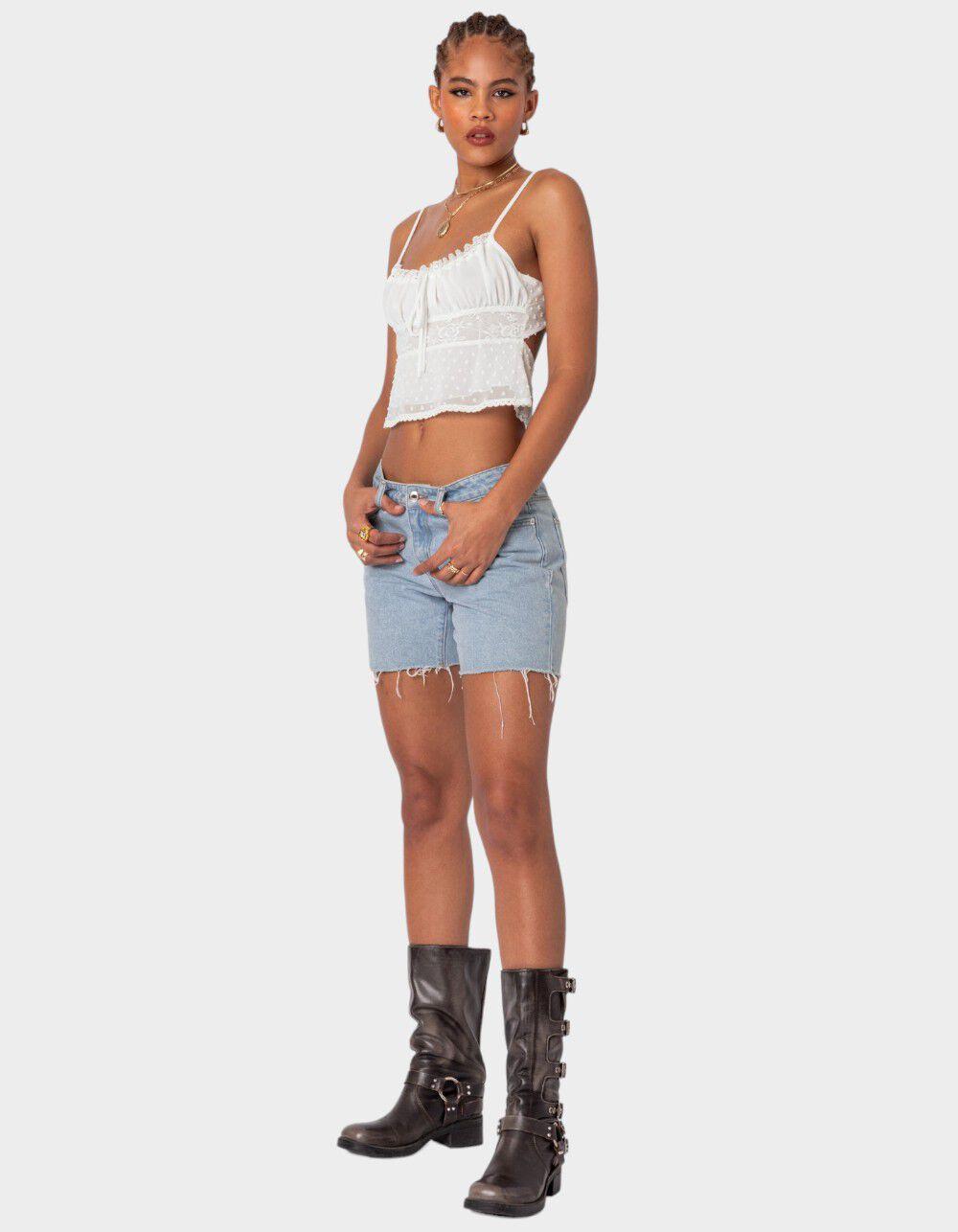 EDIKTED Wendy Tie Back Lacey Top Product Image