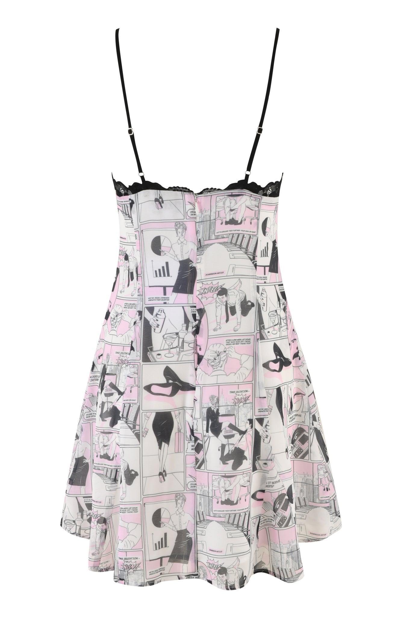 ROSIE DRESS - PINK : DIGITAL:COMIC PRINT Product Image