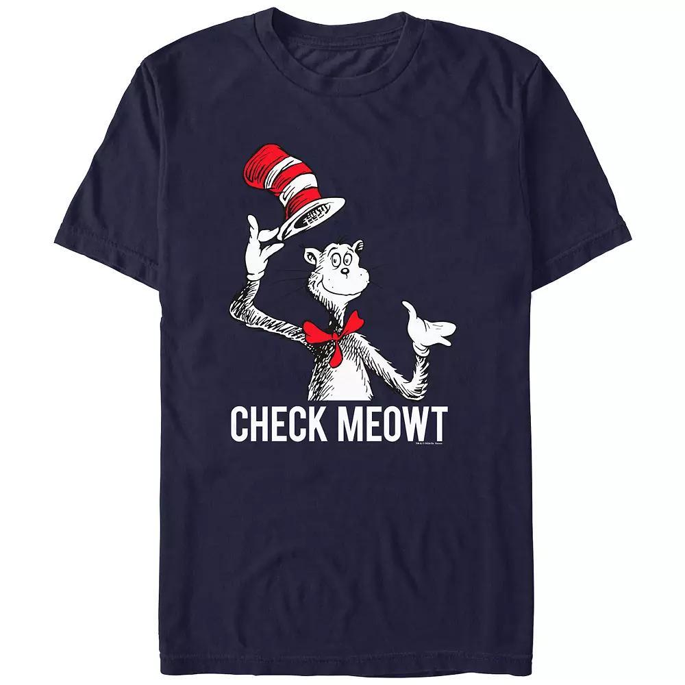 Men's Dr. Seuss Check Meowt Graphic Tee, Size: XS, Blue Product Image