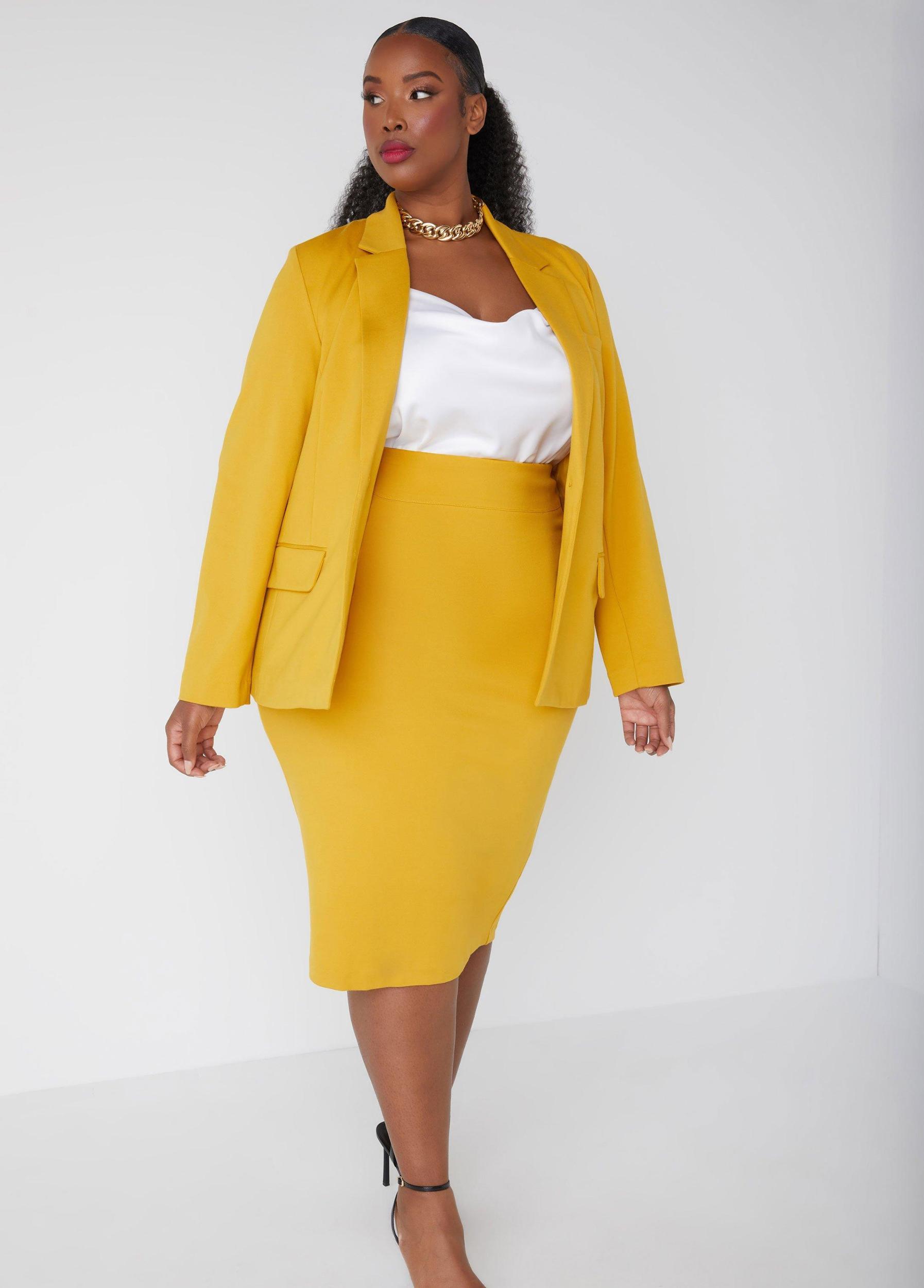 Notch Lapel Ponte Blazer Product Image
