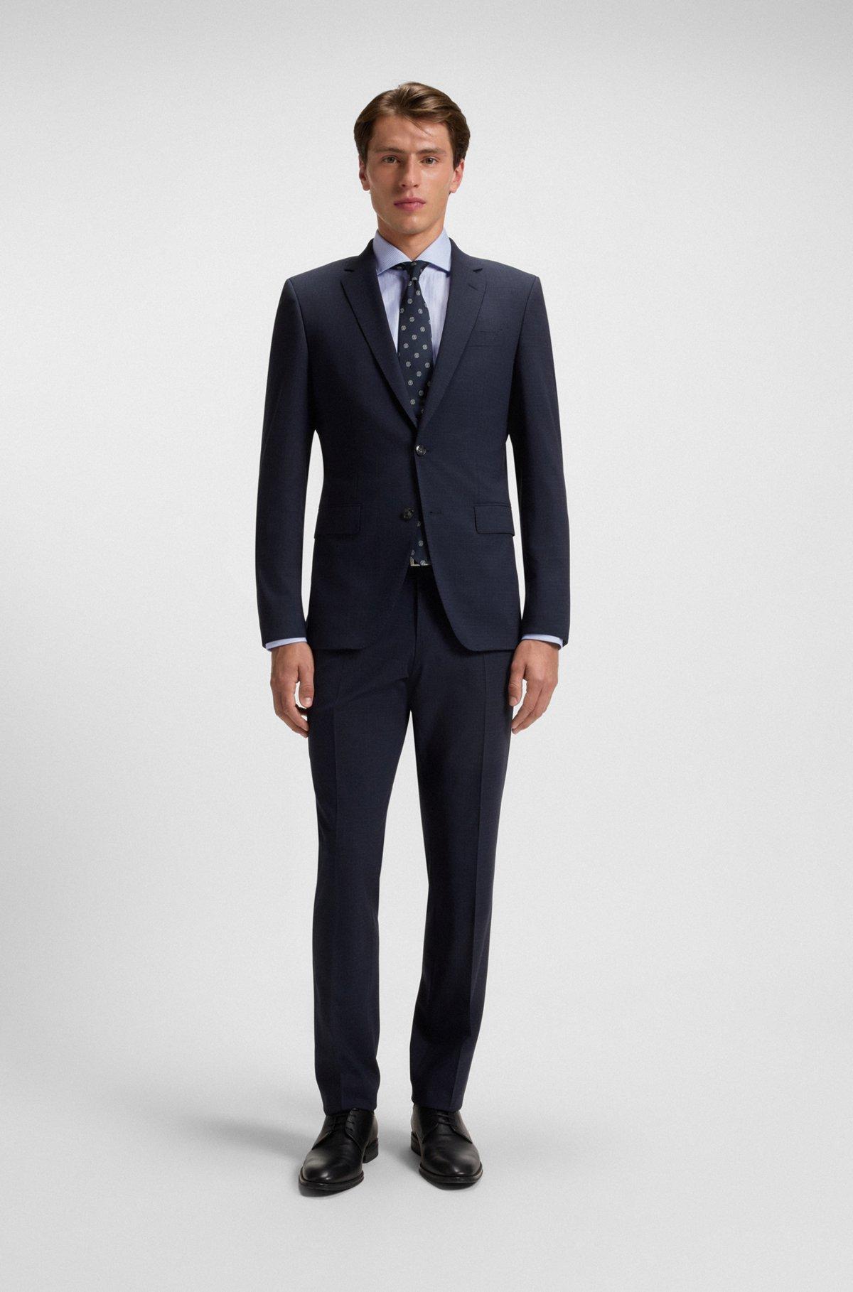 Regular-fit shirt in structured cotton Product Image