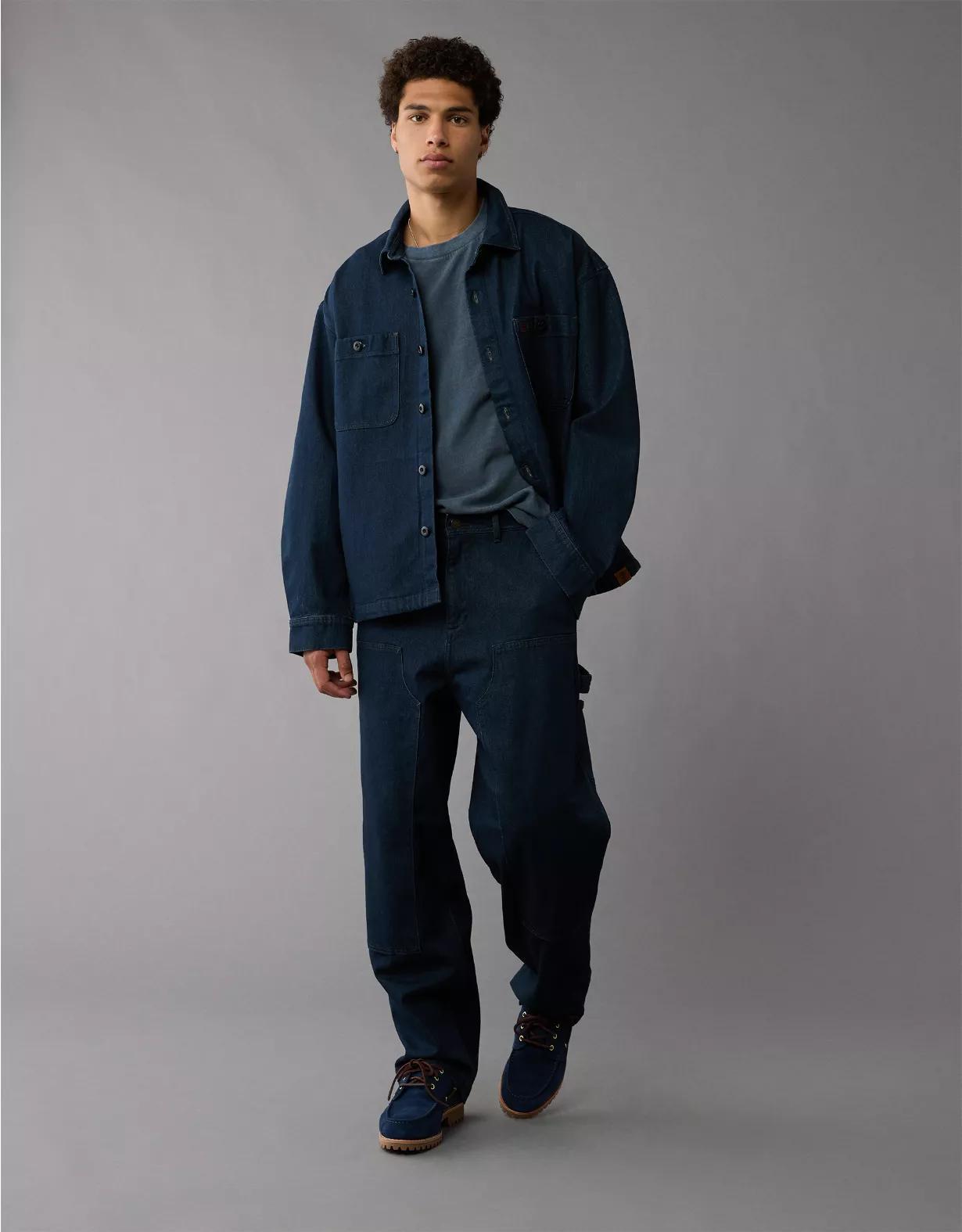 Timberland x AE Wide-Leg Denim Work Pant Product Image