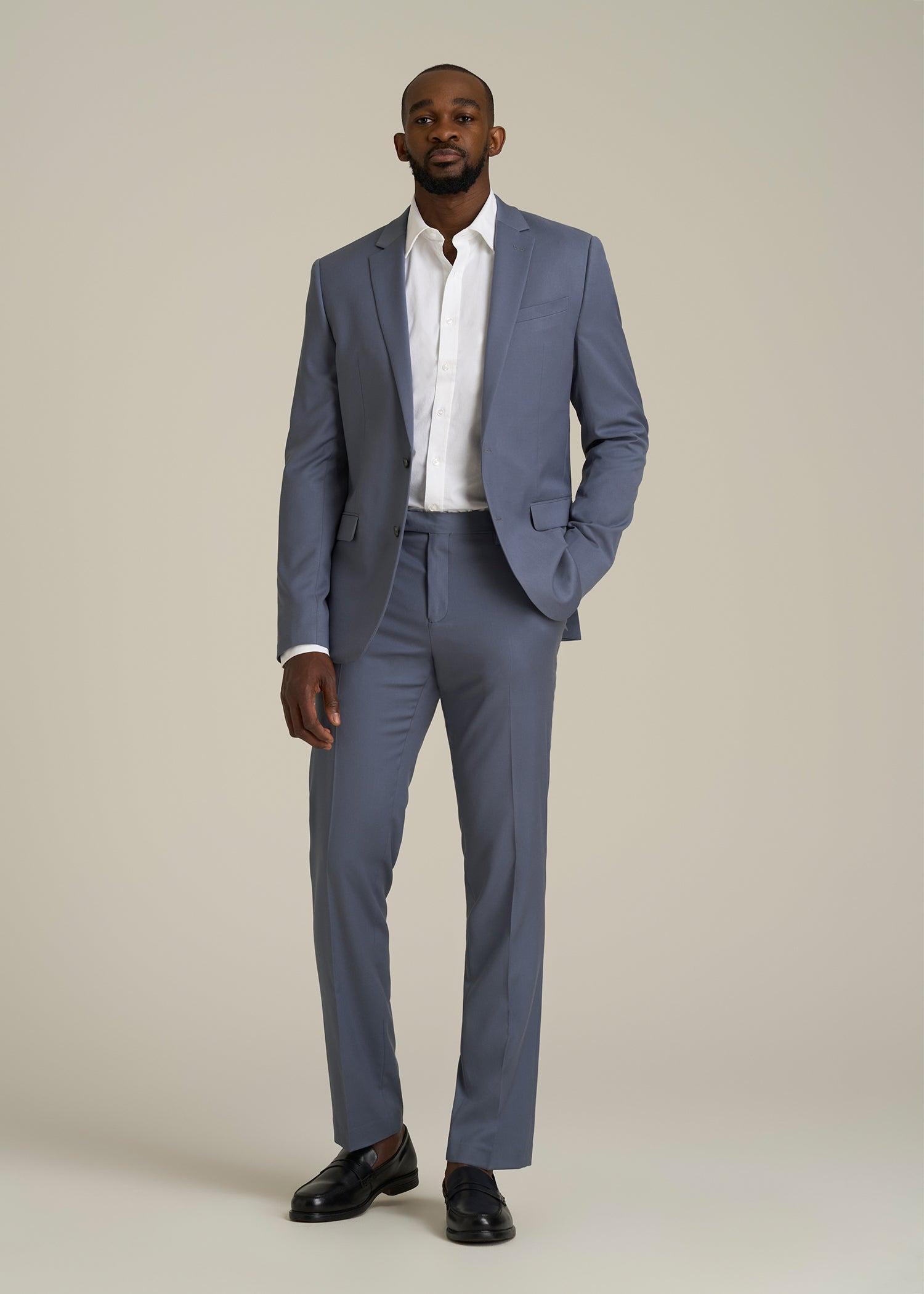 Suit Trousers for Tall Men in Blue Slate Product Image
