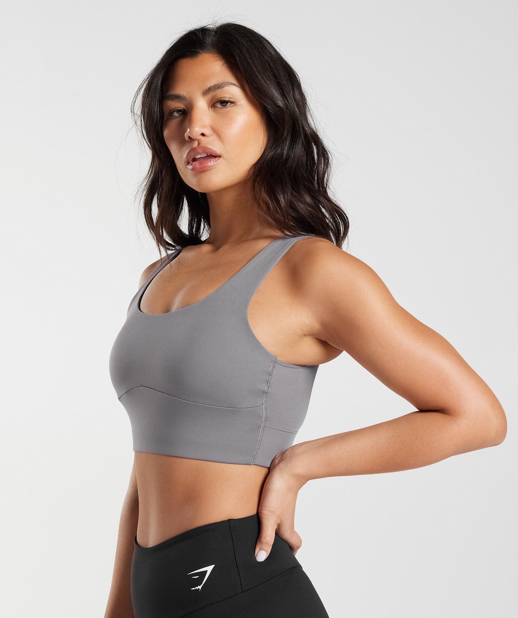 Gymshark Longline Sports Bra - Titanium Grey Female Product Image