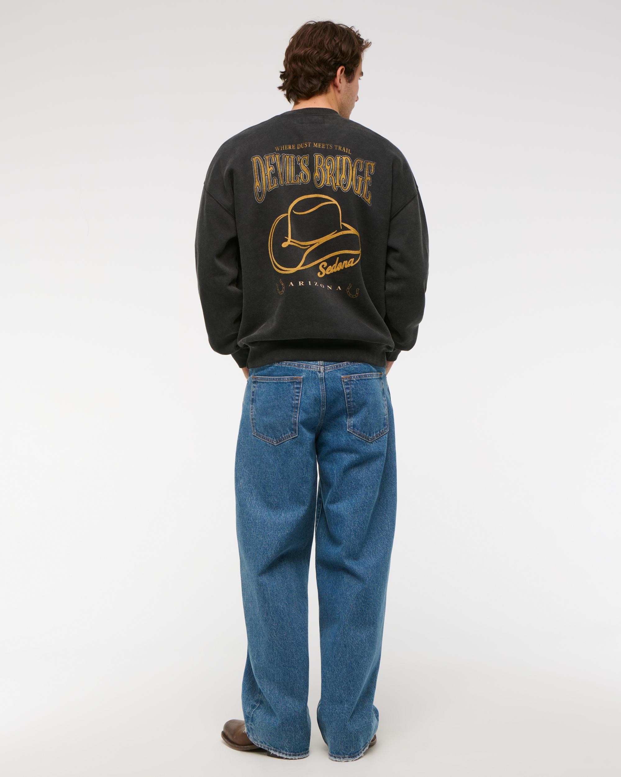 Western Graphic Crew Sweatshirt Product Image