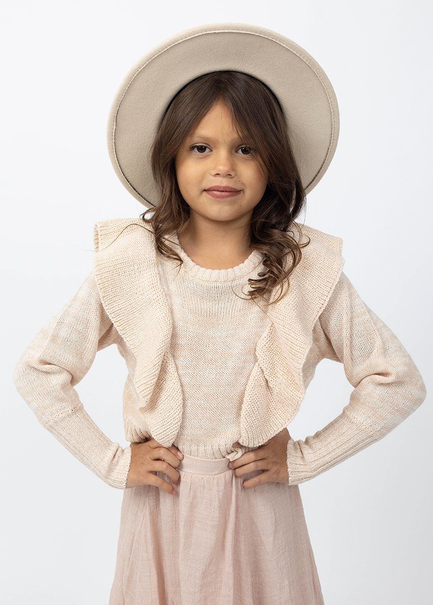 Reagan Sweater in Heather Blush Girls Product Image