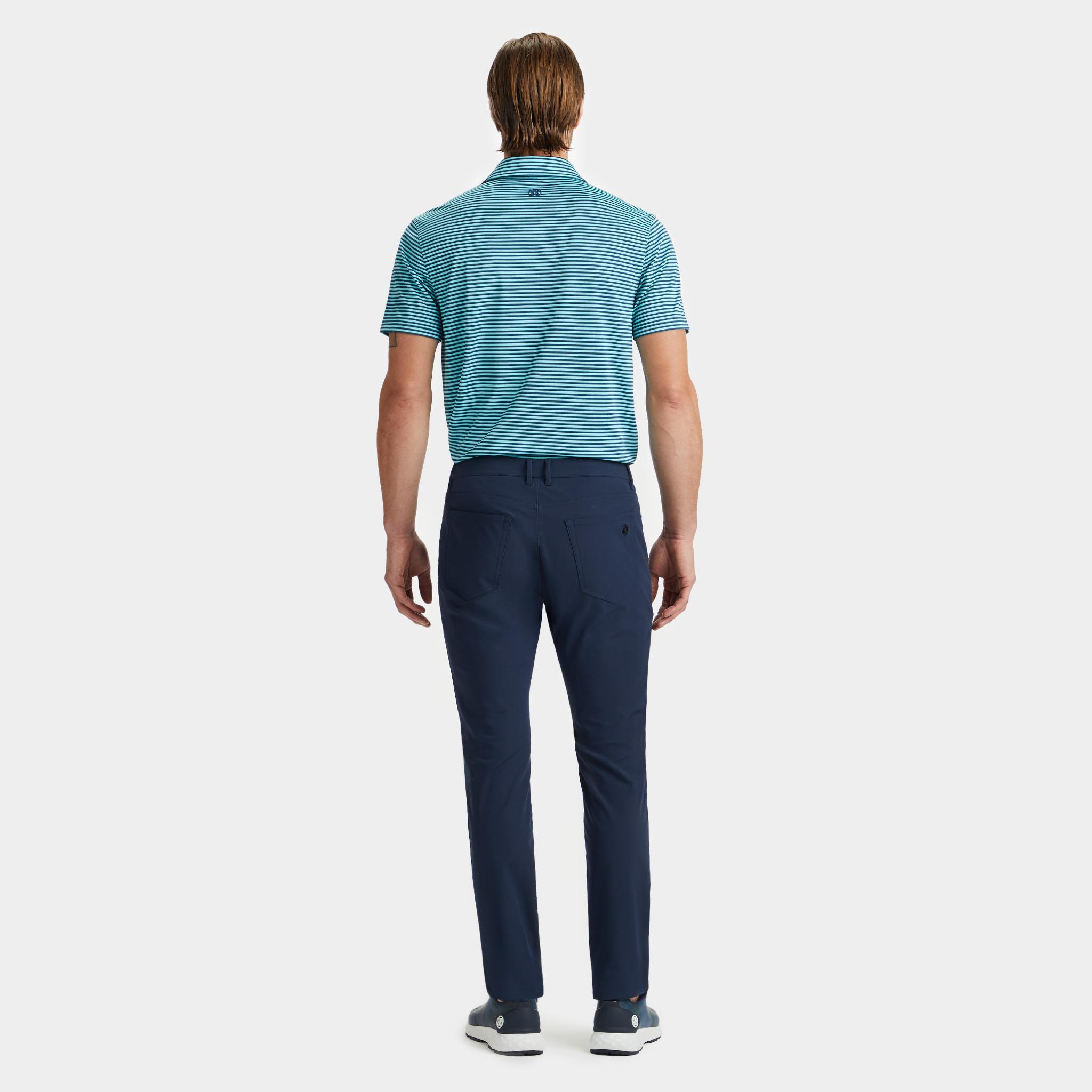FEEDER STRIPE TECH PIQUÉ MODERN SPREAD COLLAR POLO Product Image