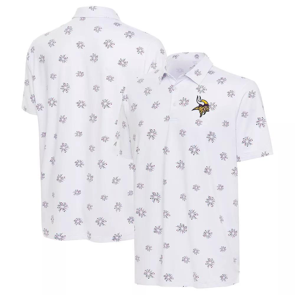 Men's Antigua White Cincinnati Bengals Fireworks Polo, Size: Large Product Image