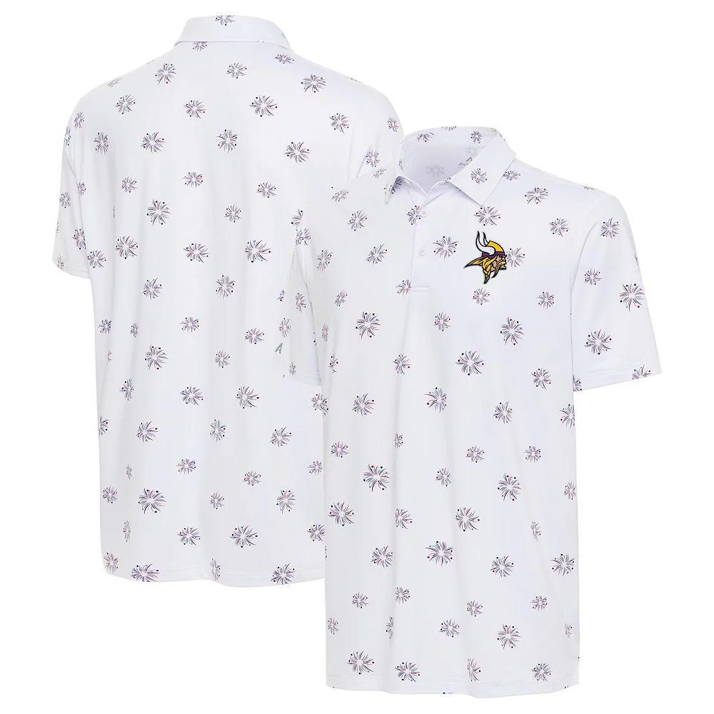 Men's Antigua White Cincinnati Bengals Fireworks Polo, Size: Large Product Image
