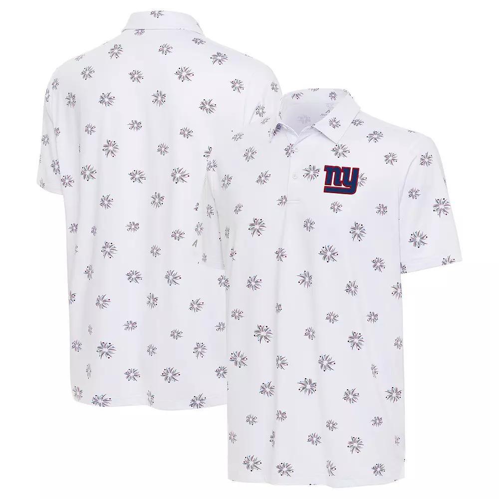Men's Antigua White New York Giants Fireworks Polo, Size: XL Product Image