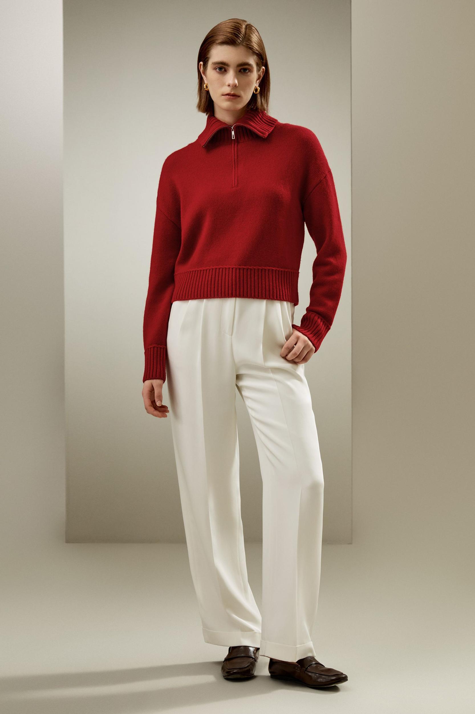 Relaxed Fit Wool-Cashmere Blend Sweater Product Image