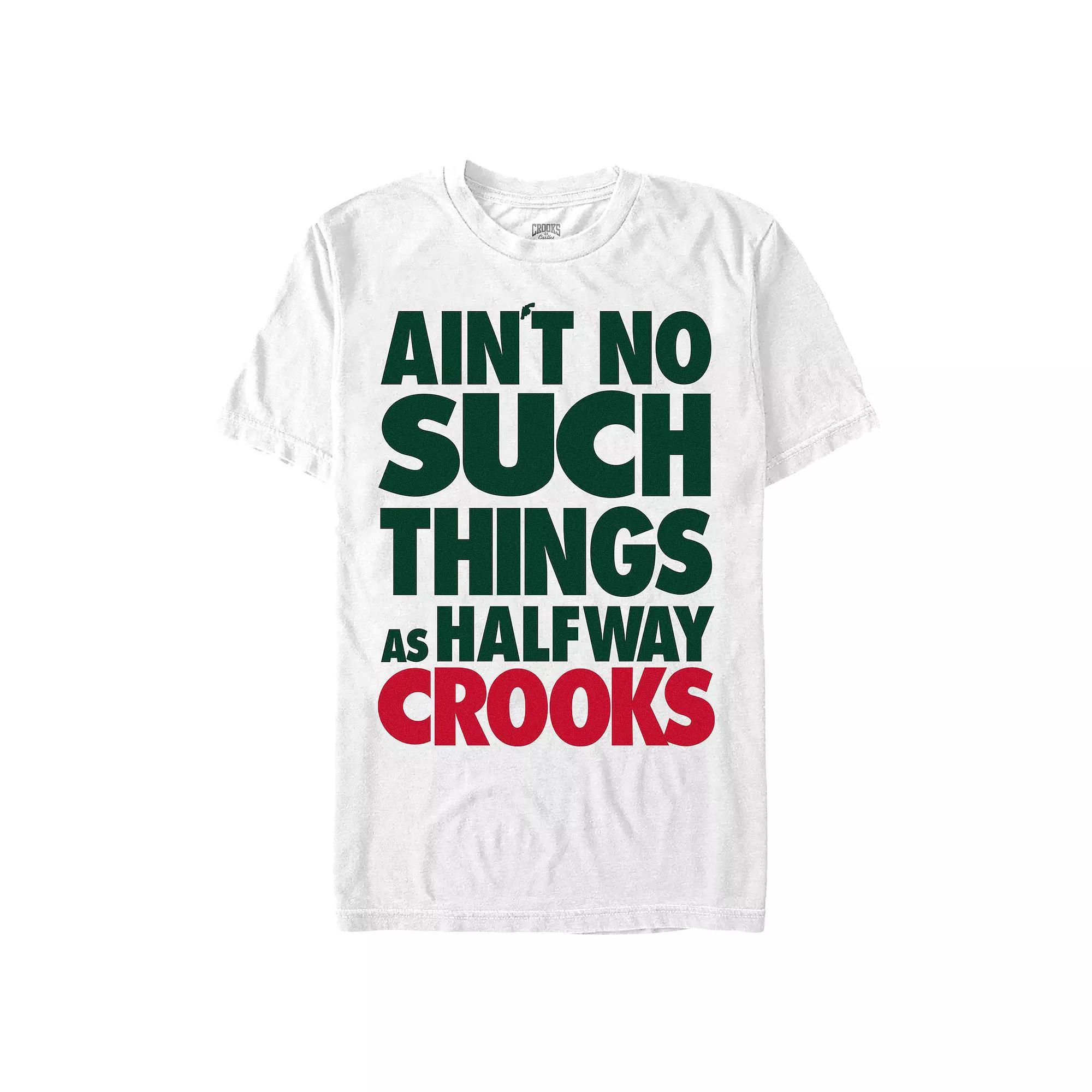 Men's Crooks And Castle No Such Things As Halfway Crooks Graphic Tee, Size: XL, White Product Image