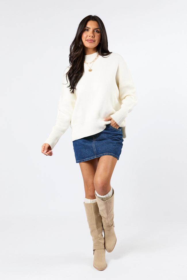 A Great Escape Ivory Oversized Sweater FINAL SALE Product Image