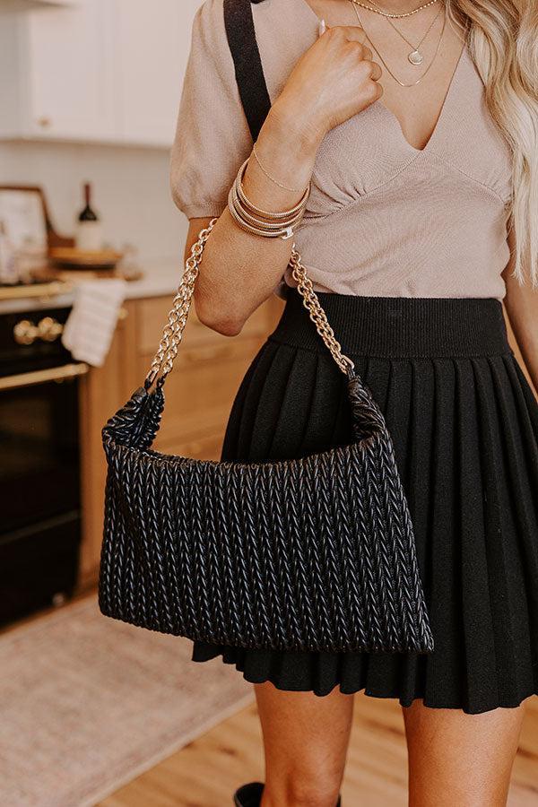 Timeless Treasures Faux Leather Tote in Black Product Image