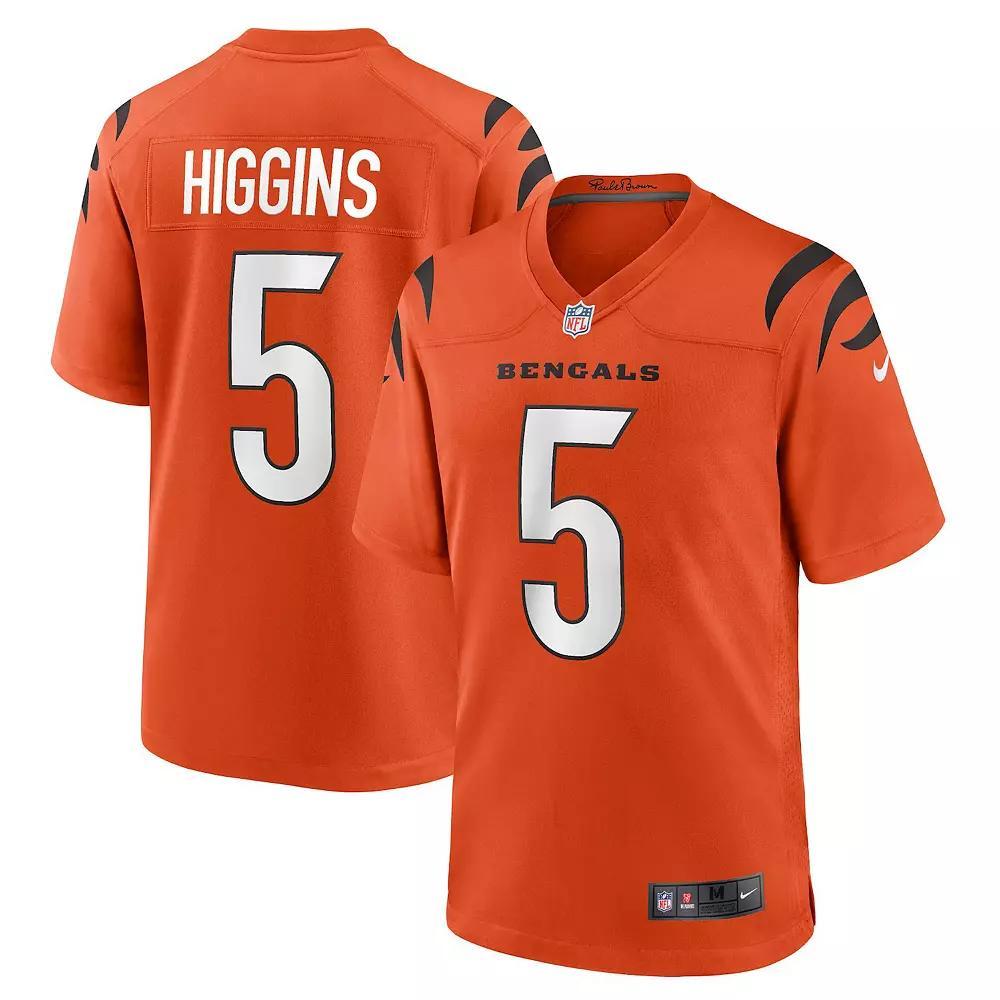 Men's Nike Tee Higgins Orange Cincinnati Bengals Alternate Game Player Jersey, Size: 2XL Product Image
