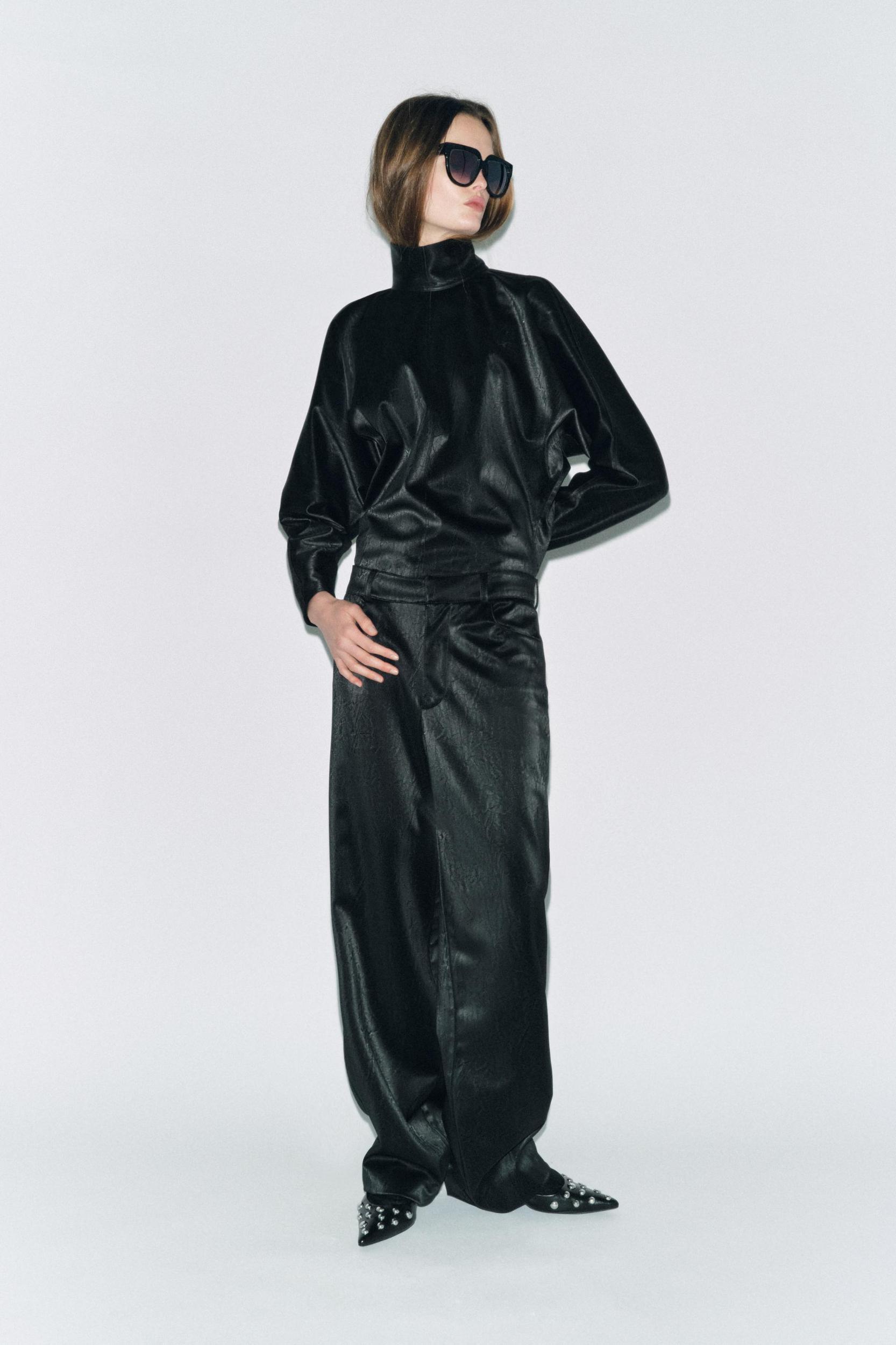 FAUX LEATHER TOP ZW COLLECTION Product Image