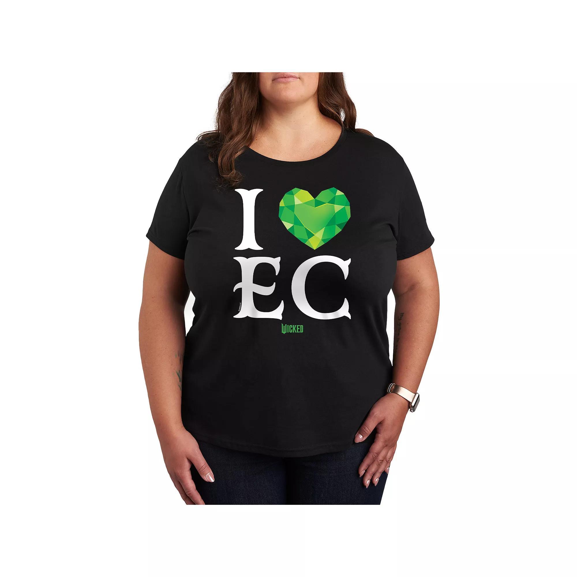 Plus Size Wicked I Heart Emerald City Graphic Tee, Womens Product Image