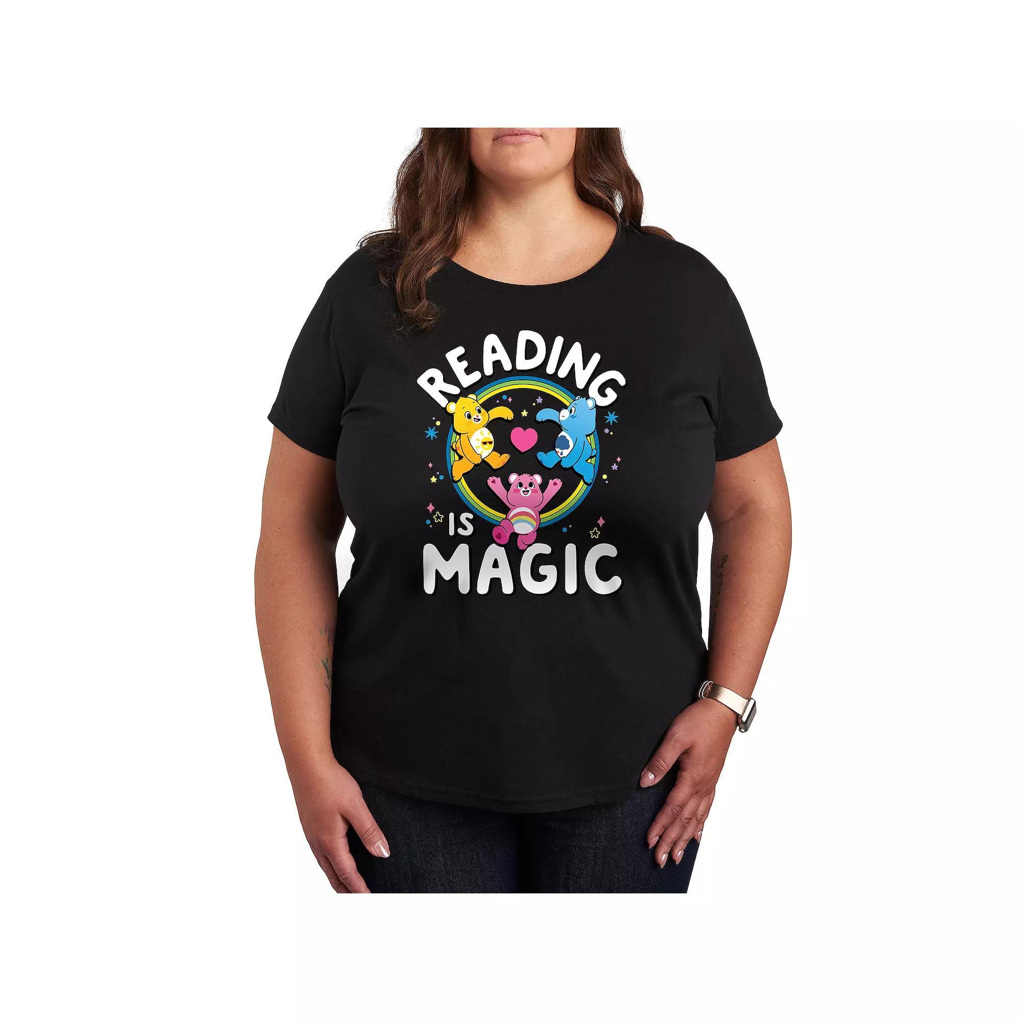 Plus Care Bears Reading Is Magic Graphic Tee, Womens Product Image