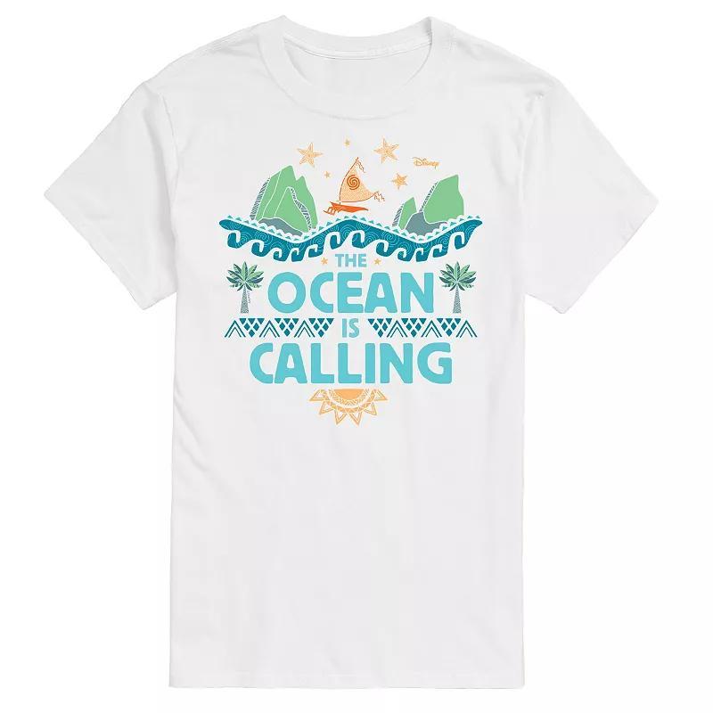Disney's Moana Men's The Ocean Is Calling Graphic Tee, Size: Medium, Blue Product Image