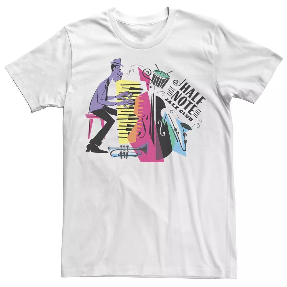 Disney / Pixar's Soul Men's Half Note Jazz Club Collage Logo Tee, Size: Medium, White Product Image