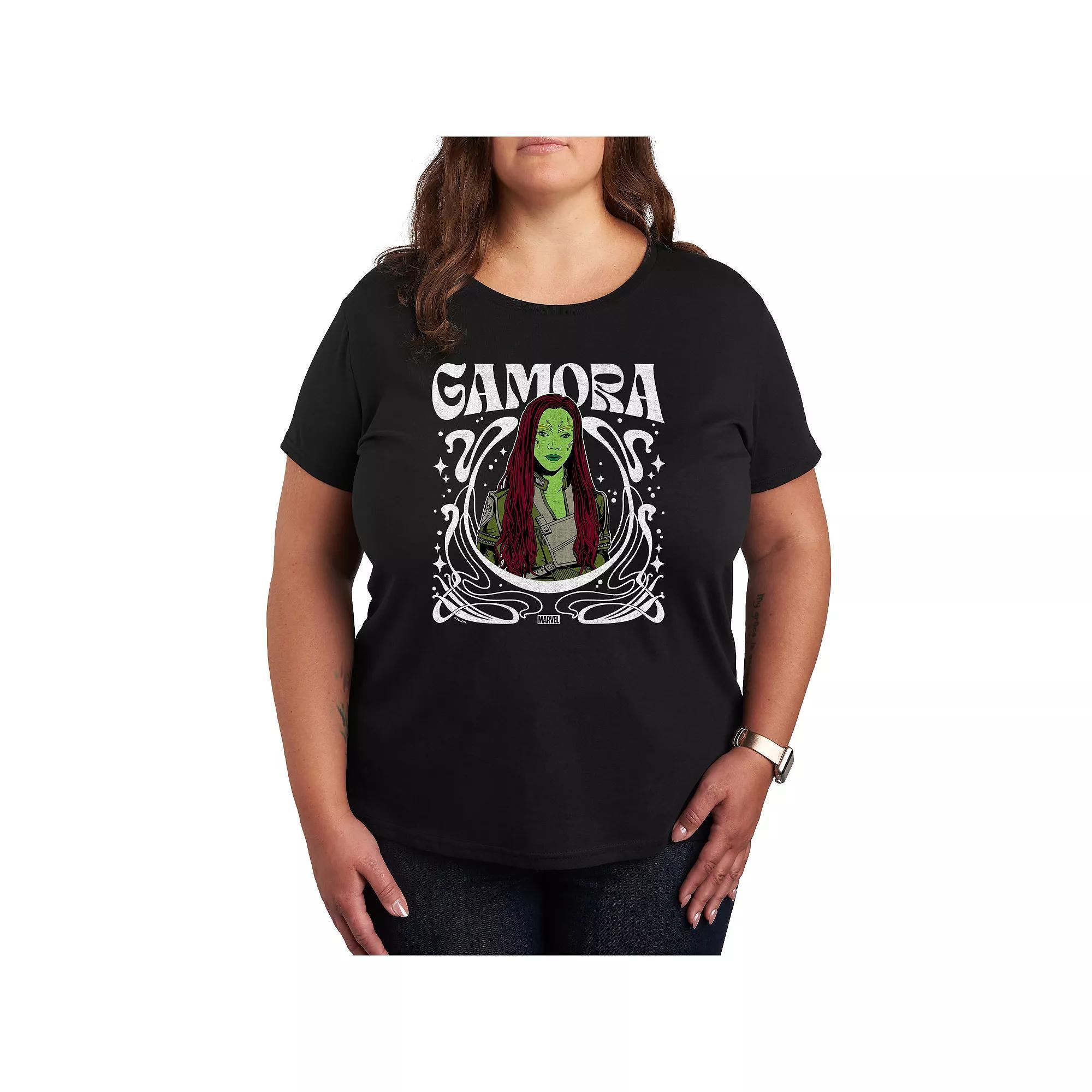 Plus Size Guardians of the Galaxy Gamora Nouveau Floral Graphic Tee, Womens Product Image