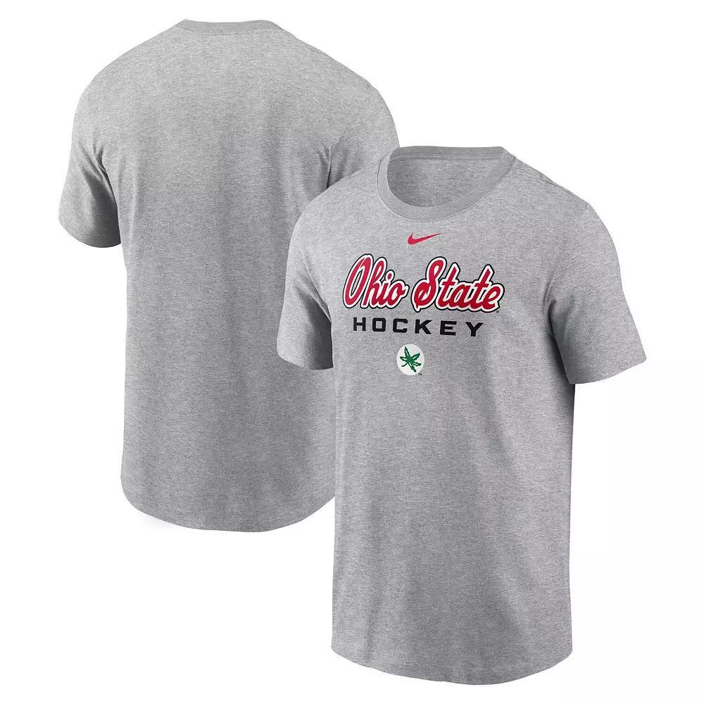 Men's Nike Gray Ohio State Buckeyes Hockey T-Shirt, Size: Medium, Grey Product Image