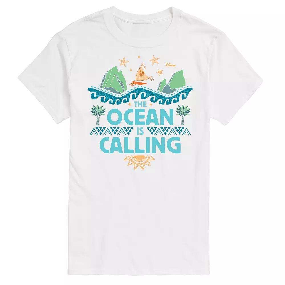 Disney's Moana Men's The Ocean Is Calling Graphic Tee, Size: Medium, Blue Product Image