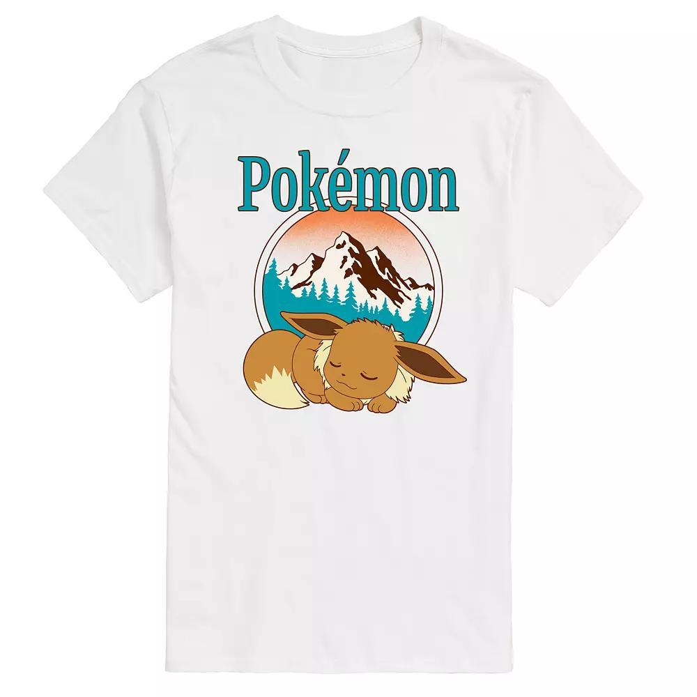 Mens Pokemon Eevee Retro Mountain Graphic Tee Product Image