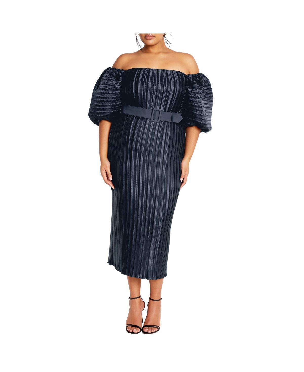 City Chic Womens Krista Pleat Dress Product Image