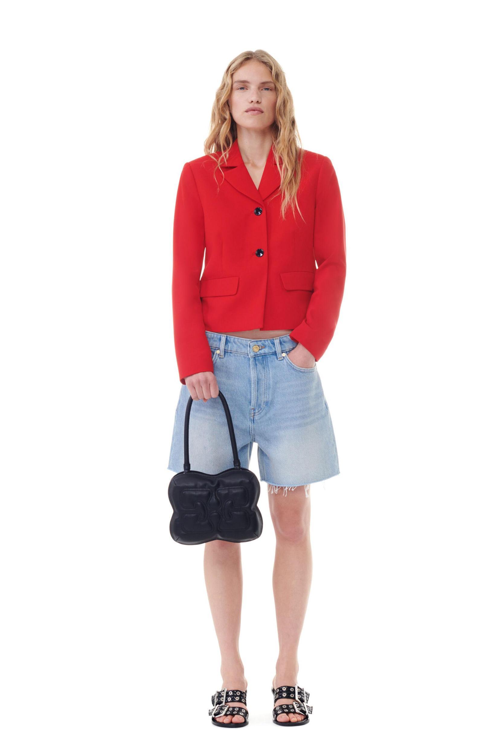 Blue Heavy Denim Shorts Product Image