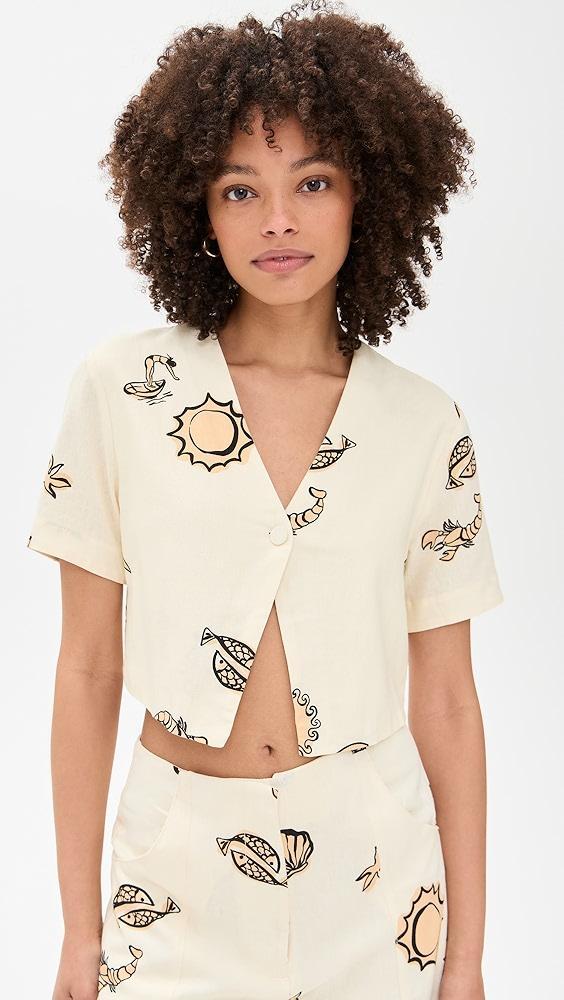 Dress To Shirt In Low Tide Print | Shopbop Product Image